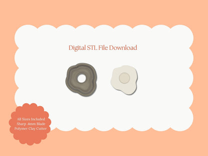 Eggs Clay Cutter | STL File Download Polymer Clay Cutter Breakfast Spring Summer