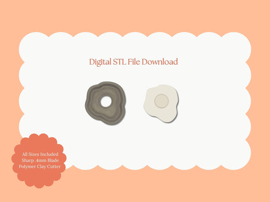 Eggs Clay Cutter | STL File Download Polymer Clay Cutter Breakfast Spring Summer