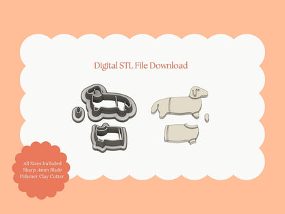 Christmas Puppy Clay Cutter | Christmas Puppy STL File – Digital Holiday Cutter for Cute Earrings & Pet-Themed Clay Crafts