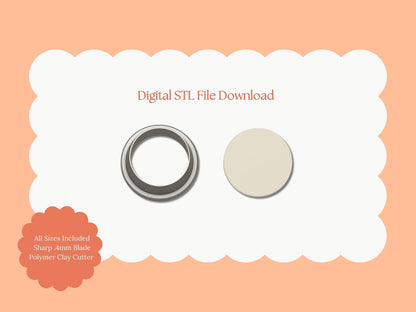 Circle Set Clay Cutter | Circle Set STL File – Digital Geometric Cutter Set for Modern Earrings & Minimal Clay Crafts