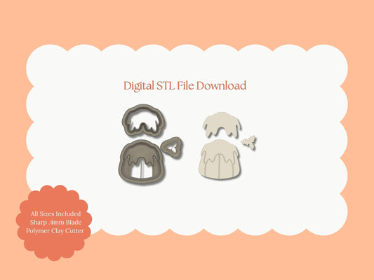 Christmas Pudding No. 2 Clay Cutter | Christmas Pudding No. 2 STL File – Digital Food Cutter for Holiday Earrings & Festive Clay Crafts