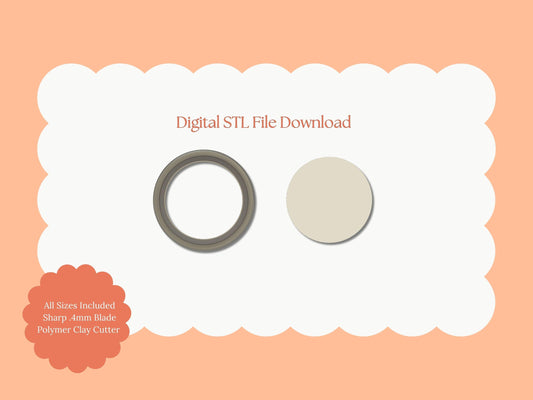 Circle Set Clay Cutter | Circle Set STL File – Digital Geometric Cutter Set for Modern Earrings & Minimal Clay Crafts