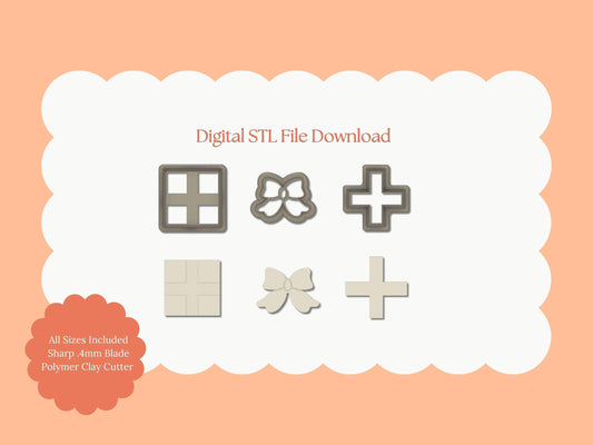 Christmas Present No. 3 Clay Cutter | Christmas Present No. 3 STL File – Digital Gift Cutter for Festive Earrings & Holiday Clay Crafts