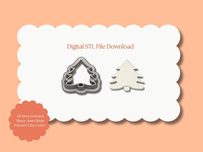 Tree No. 9 Clay Cutter | Christmas Tree STL File – Nature Holiday Earrings Digital Cutter