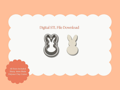 Bunny Peep Clay Cutter | Bunny Peep STL File – Digital Easter Cutter for Cute Earrings & Spring Clay Crafts