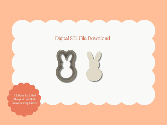 Bunny Peep Clay Cutter | Bunny Peep STL File – Digital Easter Cutter for Cute Earrings & Spring Clay Crafts