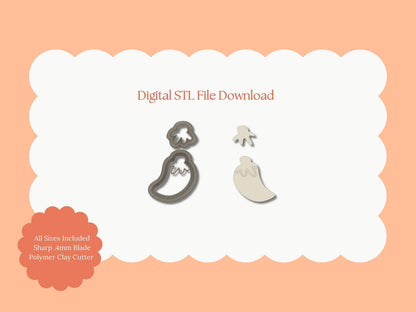 Chili Pepper Clay Cutter | Chili Pepper STL File – Digital Food Cutter for Spicy Earrings & Fun Clay Crafts
