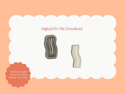 Bacon Clay Cutter | STL File Download Polymer Clay Cutter Breakfast Spring Summer