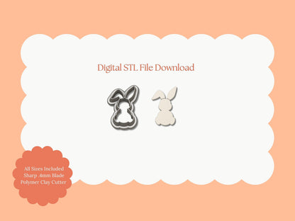 Standing Bunny Clay Cutter | Standing Bunny STL File – Digital Spring Cutter for Cute Earrings & Bunny Clay Crafts