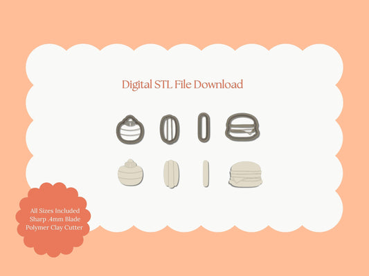 BBQ Trio | STL File Download Polymer Clay Cutter BBQ Summer 4th of July
