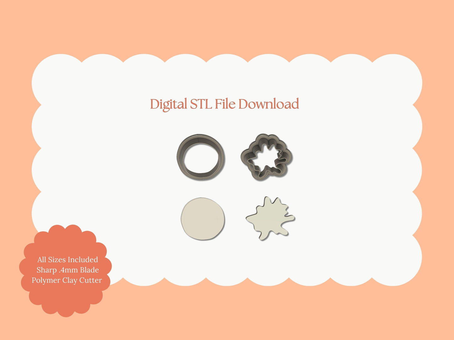 Pancake Clay Cutter | STL File Download Polymer Clay Cutter Breakfast Spring Summer