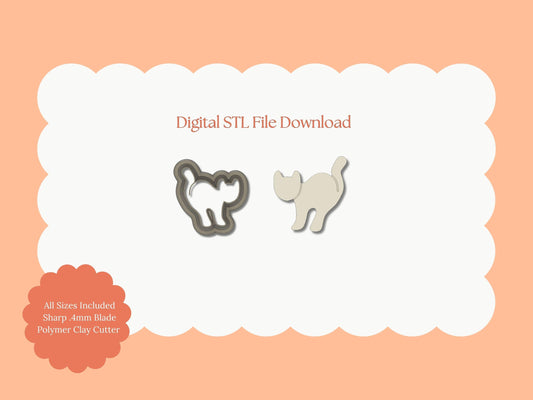 Cat No. 5 Clay Cutter | Cat No. 5 STL File – Digital Pet Cutter for Cute Earrings & Animal Clay Crafts