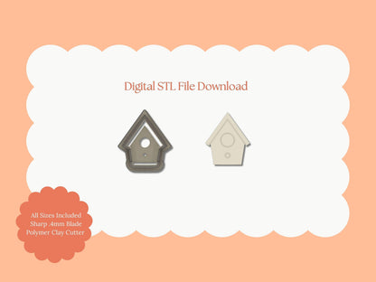 Birdhouse Clay Cutter | STL File Download Polymer Clay Cutter Spring Summer