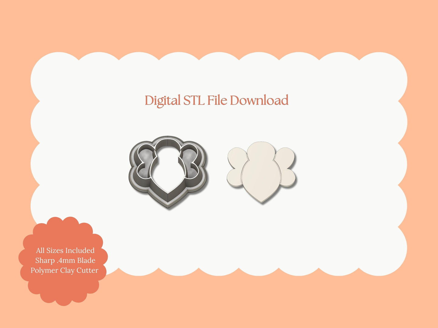 Bumblebee | STL File Download Polymer Clay Cutter Spring Summer Garden Insect