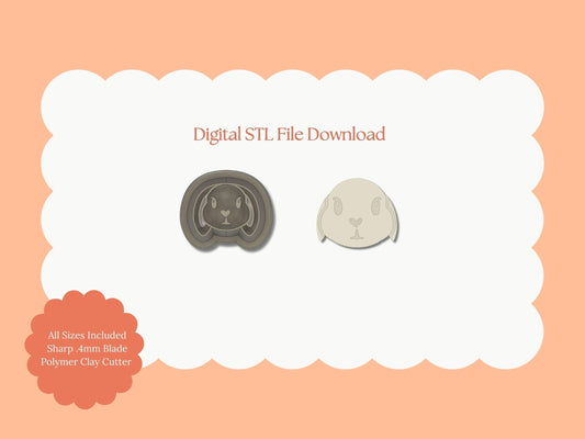 Bunny Face Clay Cutter | STL File Download Polymer Clay Cutter Spring Clay Animal