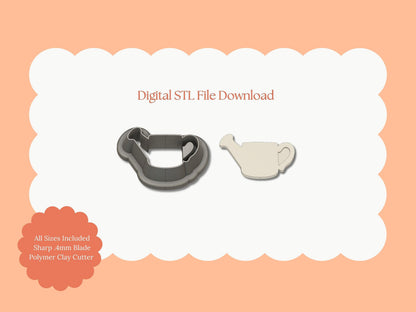 Watering Can Clay Cutter | Watering Can STL File – Digital Gardening Cutter for Spring Earrings & Cute Clay Crafts