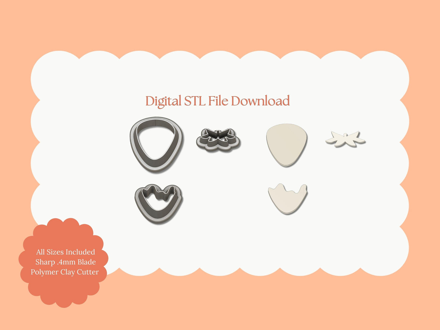 Chocolate Strawberry Clay Cutter | Chocolate Strawberry STL File – Digital Valentine Cutter for Sweet Earrings & Romantic Clay Crafts