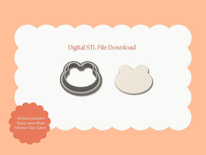 Frog Face Clay Cutter | Frog Face STL File – Digital Animal Cutter for Cute Clay Earrings & Fun Nature Crafts
