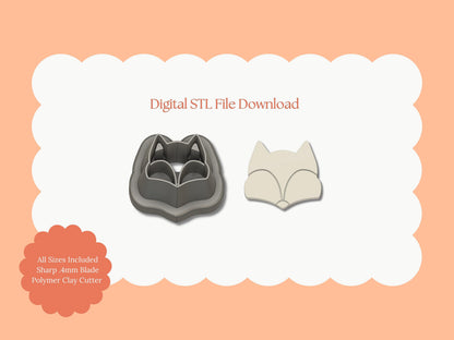 Fox Head Clay Cutter | Fox Head STL File – Digital Animal Cutter for Nature Earrings & Woodland Clay Crafts
