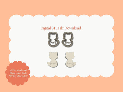 Fox Shape No. 1 Clay Cutter | Fox Shape STL File for Woodland Polymer Clay Earrings and Nature Crafts