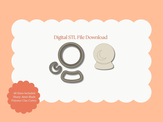 Crystal Ball Clay Cutter | Crystal Ball STL File – Digital Magic Cutter for Mystic Earrings & Fantasy Clay Crafts