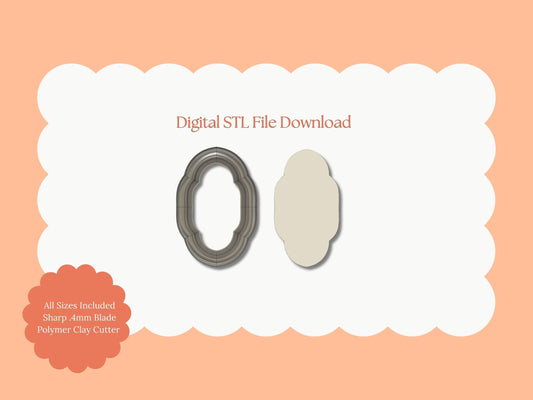 Elegant Shape No. 7 Clay Cutter | Elegant Shape No. 7 STL File – Digital Geometric Cutter for Chic Earrings & Modern Clay Crafts