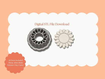 Daisy No. 12 Clay Cutter | Daisy No. 12 STL File – Digital Floral Cutter for Spring Earrings & Botanical Clay Crafts