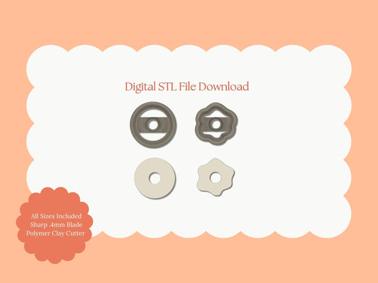 Donut Shape Clay Cutter | Donut Shape STL File – Digital Food Cutter for Cute Earrings & Sweet Clay Crafts