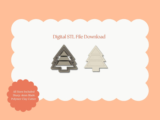 Debossed Tree Bookcase Clay Cutter | Tree Bookcase STL File – Digital Nature Cutter for Book Earrings & Unique Clay Crafts
