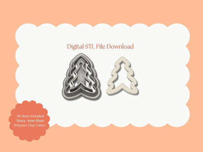 Cutout Tree No. 3 Clay Cutter | Cutout Tree No. 3 STL File – Digital Nature Cutter for Botanical Earrings & Forest Clay Crafts