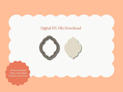 Elegant Shape No. 9 Clay Cutter | Elegant Shape STL File – Digital Modern Cutter for Chic Earrings & Stylish Clay Crafts