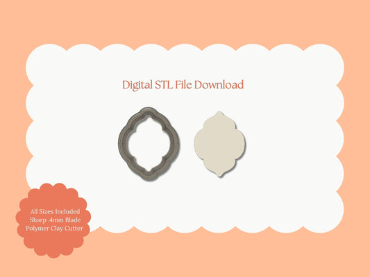 Elegant Shape No. 9 Clay Cutter | Elegant Shape STL File – Digital Modern Cutter for Chic Earrings & Stylish Clay Crafts