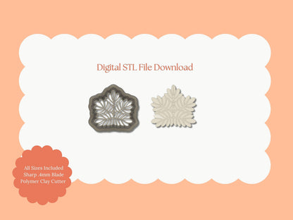 Intricate Maple Leaf Clay Cutter | Intricate Maple Leaf STL File – Digital Fall Leaf Cutter for Elegant Earrings and Autumn Crafts