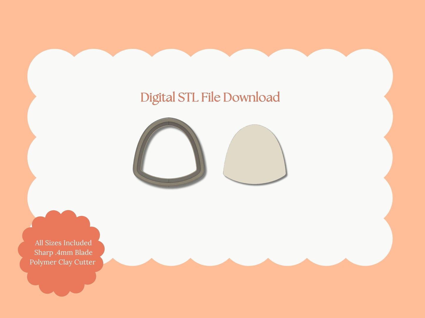 Gumdrop Clay Cutter | Gumdrop STL File – Digital Candy-Themed Cutter for Sweet Earrings and Fun DIY Crafts
