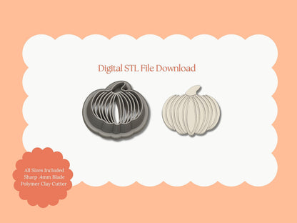 Pumpkin No. 13 Clay Cutter | Pumpkin Digital STL File – Halloween Cutter for DIY Earrings and Fall Projects