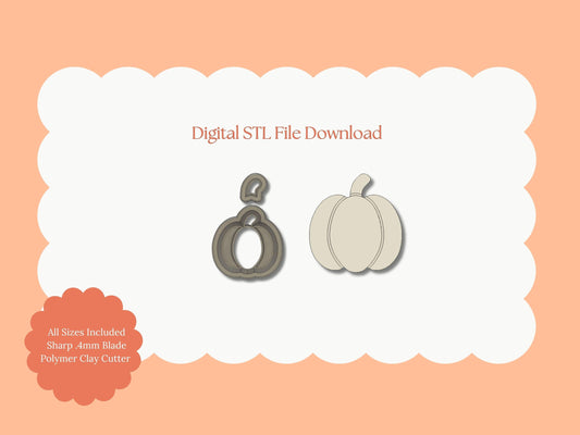 Pumpkin No. 8 Clay Cutter | Pumpkin Digital STL File – Halloween Jack O’Lantern Cutter for Spooky DIY Earrings