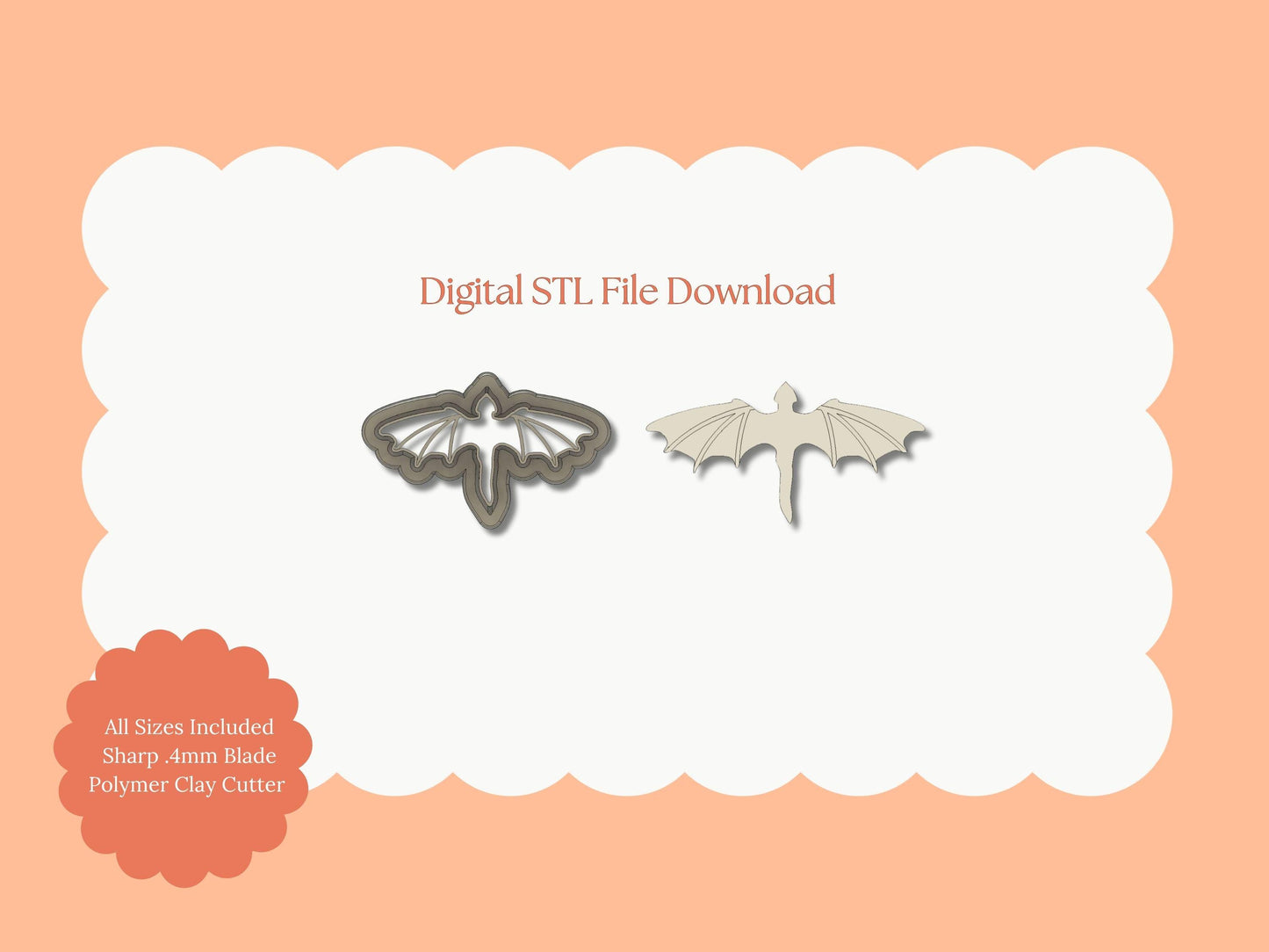 Fantasy Dragon Clay Cutter | Fantasy Dragon STL File – Digital Magic-Themed Cutter for Wizard Earrings and Mythical Crafts