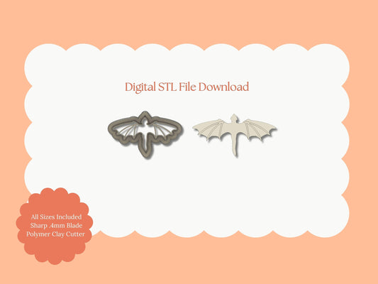 Fantasy Dragon Clay Cutter | Fantasy Dragon STL File – Digital Magic-Themed Cutter for Wizard Earrings and Mythical Crafts