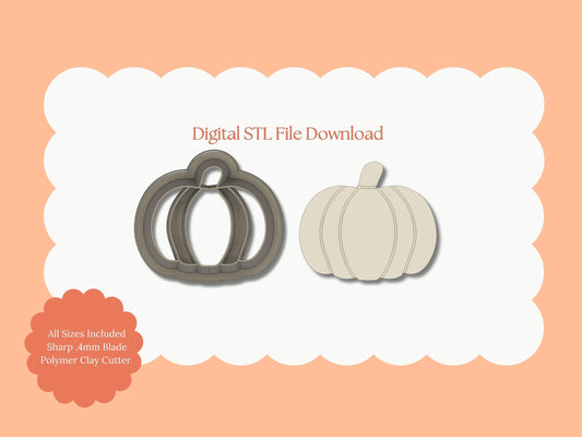 Pumpkin No. 7 Clay Cutter | Pumpkin STL File – Digital Fall Cutter for Harvest Earrings and Autumn Crafts