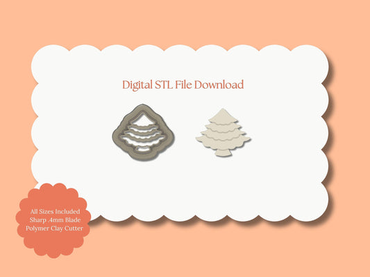 Tree No. 10 Clay Cutter | Tree STL File – Christmas Digital Clay Cutter for Winter Crafts