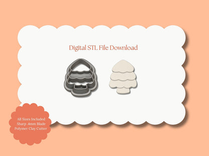 Tree No. 15 Clay Cutter | Tree STL File for Christmas Earrings – Digital Forest Clay Download