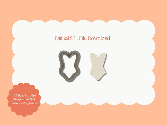 Bathing Suit No. 1 Clay Cutter | Bathing Suit STL File – Digital Summer Cutter for Vacation Earrings & Beach Clay Crafts