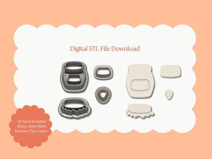 Strawberry Jam Jar Clay Cutter | Jam Jar STL File – Digital Cutter for DIY Kitchen Earrings and Baking Accessories