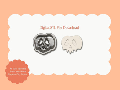 Poison Apple Clay Cutter | Poison Apple STL File – Digital Halloween Cutter for Spooky Earrings and Fairy Tale Crafts