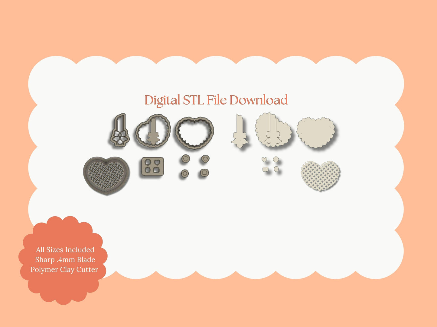 Heart Chocolate Box No. 3 Cutter | Chocolate Box No. 3 STL File – Digital Valentine's Builder for Sweet Earrings and Love Crafts