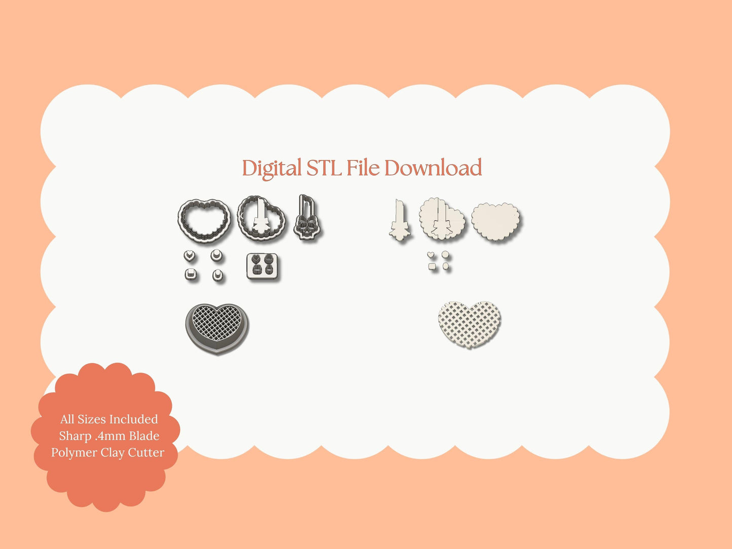 Heart Chocolate Box No. 3 Cutter | Chocolate Box No. 3 STL File – Digital Valentine's Builder for Sweet Earrings and Love Crafts