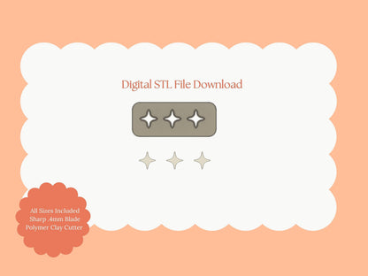 Micro Magic Sparkle Clay Cutter | Magic Sparkle STL File – Celestial Earrings Digital Clay Download