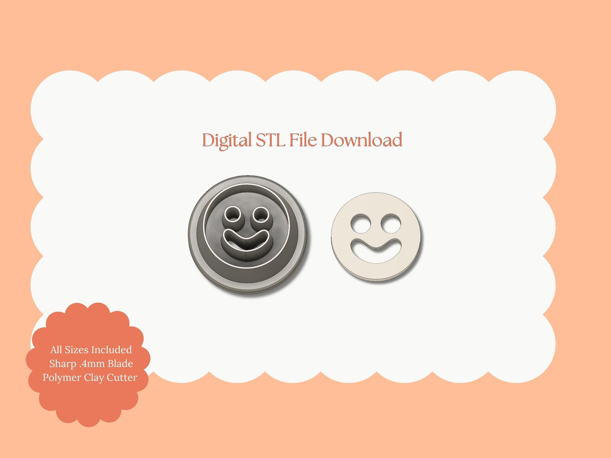 Smiley Face Fries Clay Cutters | Fries STL File – Digital Food Cutter for Funny Earrings and Whimsical Polymer Crafts