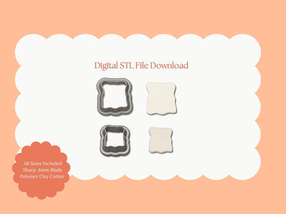 Toast Clay Cutter | Toast STL File – Breakfast Digital Clay Cutter for Food Earrings and Whimsical Polymer Crafts