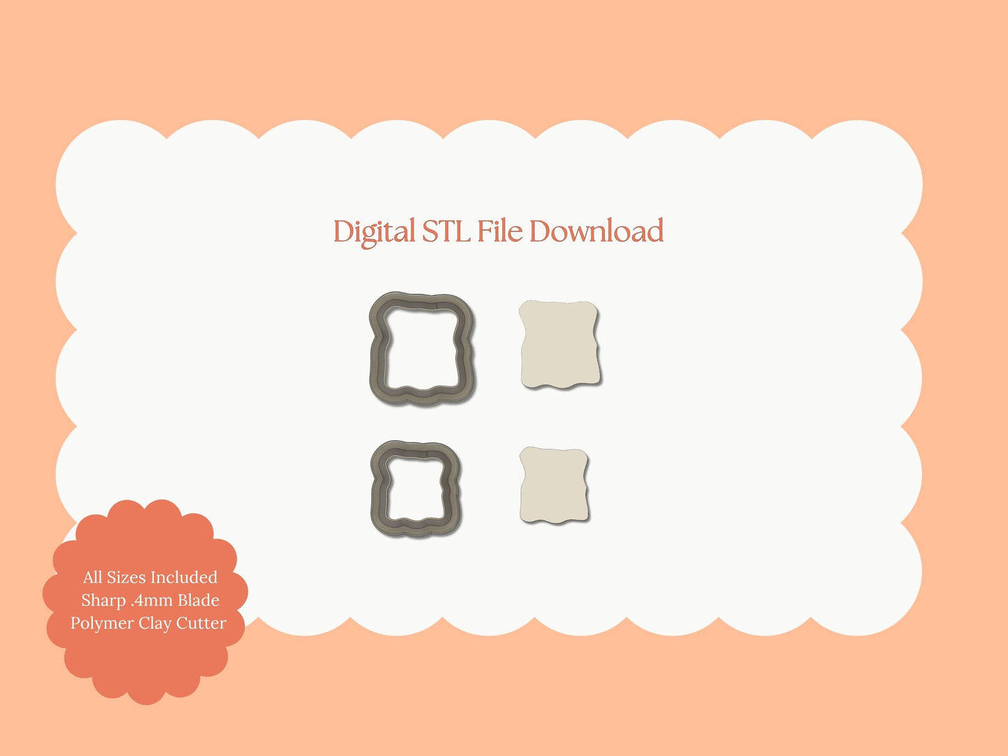 Toast Clay Cutter | Toast STL File – Breakfast Digital Clay Cutter for Food Earrings and Whimsical Polymer Crafts